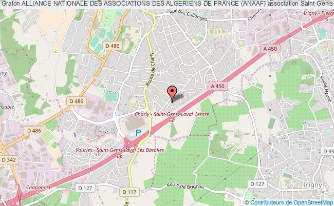 plan association Alliance Nationale Des Associations Des Algeriens De France (anaaf) Saint-Genis-Laval