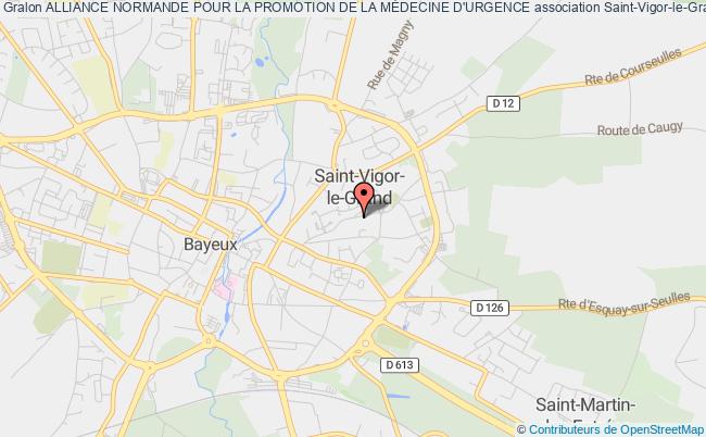 plan association Alliance Normande Pour La Promotion De La MÉdecine D'urgence Saint-Vigor-le-Grand