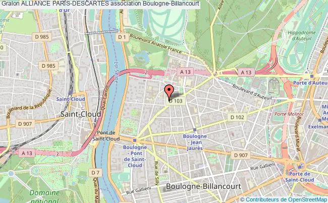 plan association Alliance Paris-descartes Boulogne-Billancourt