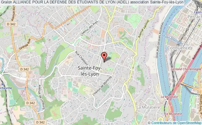 plan association Alliance Pour La DÉfense Des Étudiants De Lyon (adel) Sainte-Foy-lès-Lyon