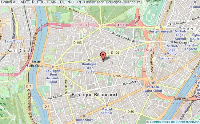 plan association Alliance Republicaine De Progres Boulogne-Billancourt