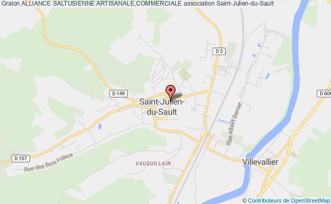 plan association Alliance Saltusienne Artisanale,commerciale Saint-Julien-du-Sault
