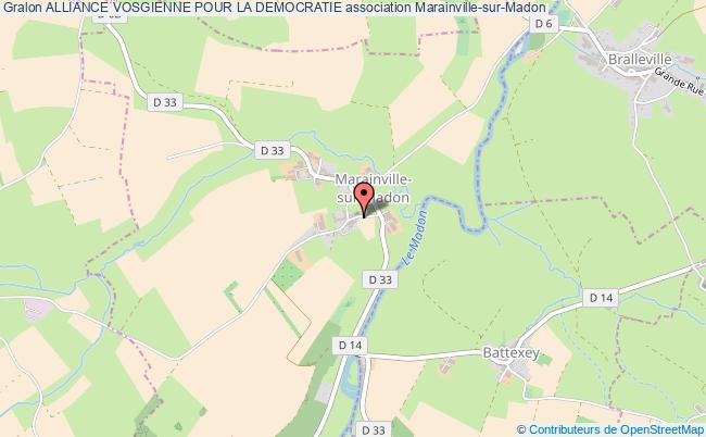 plan association Alliance Vosgienne Pour La Democratie Marainville-sur-Madon