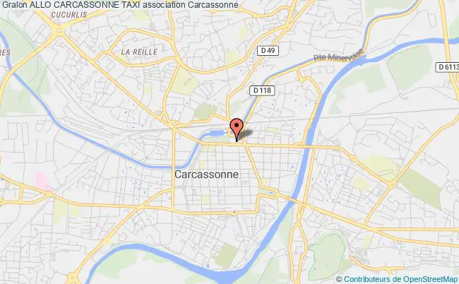 plan association Allo Carcassonne Taxi Carcassonne