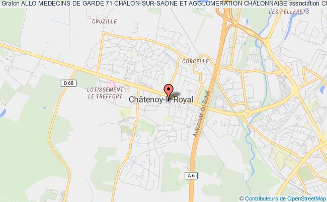 plan association Allo Medecins De Garde 71 Chalon-sur-saone Et Agglomeration Chalonnaise Châtenoy-le-Royal