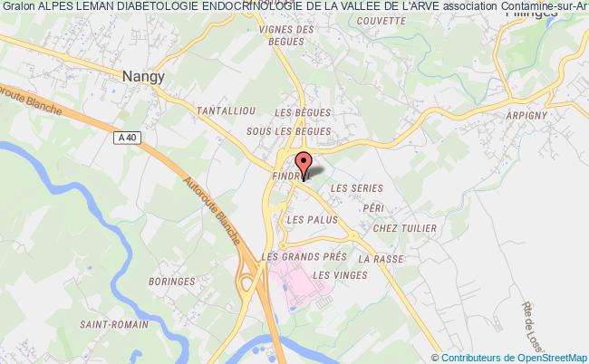 plan association Alpes Leman Diabetologie Endocrinologie De La Vallee De L'arve Contamine-sur-Arve