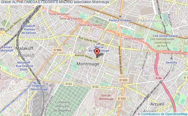 plan association Alpha Omega Etudiants Madrid Montrouge