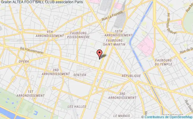 plan association Altea Foot Ball Club Paris