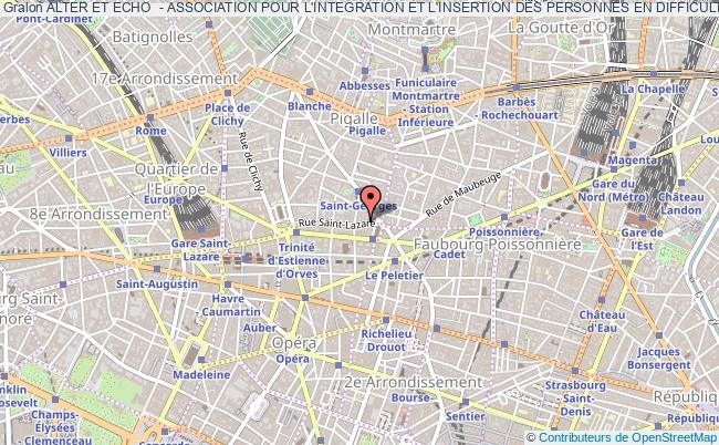 plan association Alter Et Echo  - Association Pour L'integration Et L'insertion Des Personnes En Difficulte Paris