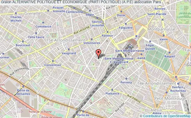 plan association Alternative Politique Et Economique (parti Politique) (a.p.e) Paris