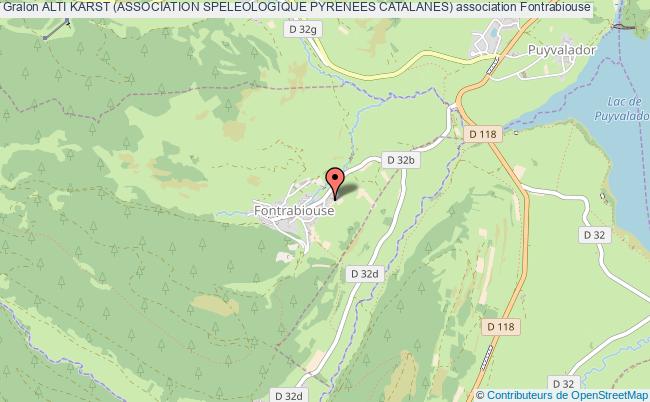 plan association Alti Karst (association Speleologique Pyrenees Catalanes) Fontrabiouse