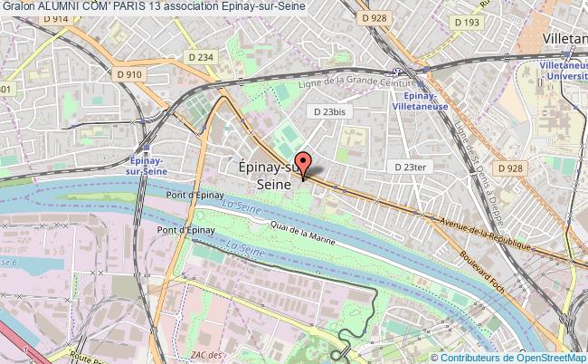 plan association Alumni Com' Paris 13 Épinay-sur-Seine