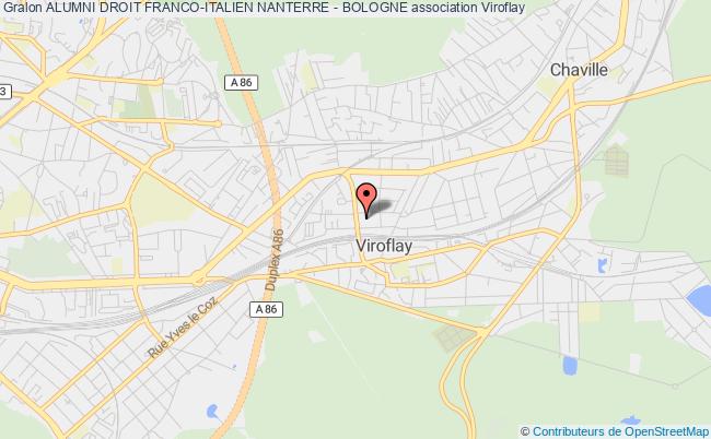 plan association Alumni Droit Franco-italien Nanterre - Bologne Viroflay