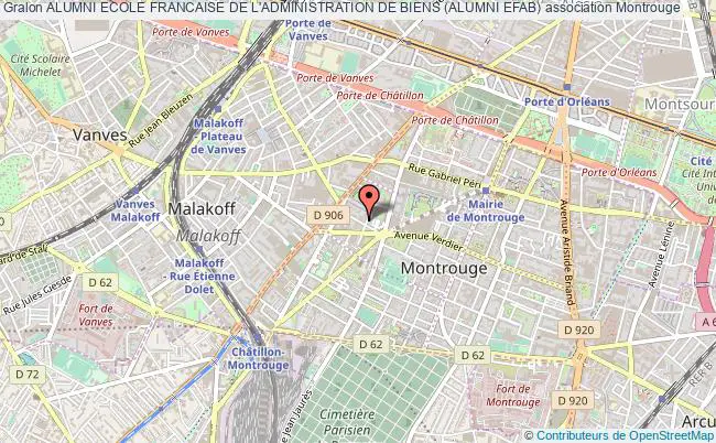 plan association Alumni Ecole Francaise De L'administration De Biens (alumni Efab) Montrouge