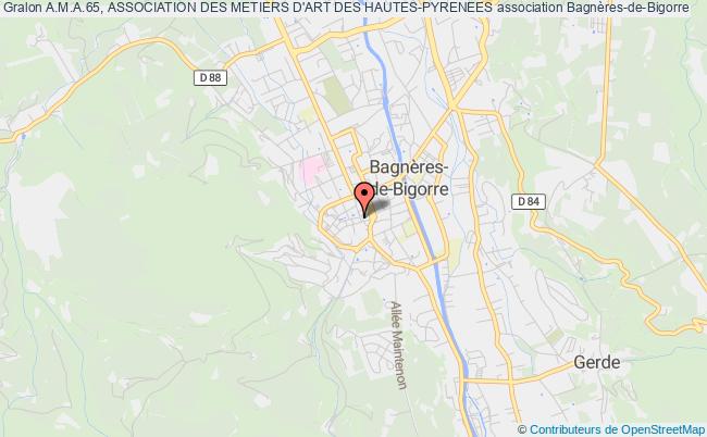 plan association A.m.a.65, Association Des Metiers D'art Des Hautes-pyrenees Bagnères-de-Bigorre