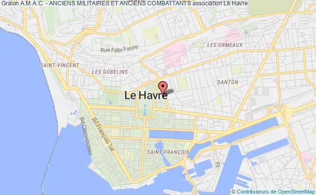 plan association A.m.a.c. - Anciens Militaires Et Anciens Combattants Le Havre
