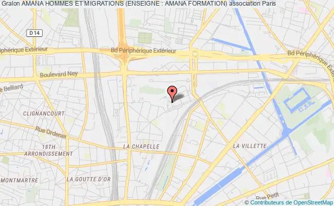 plan association Amana Hommes Et Migrations (enseigne : Amana Formation) Paris