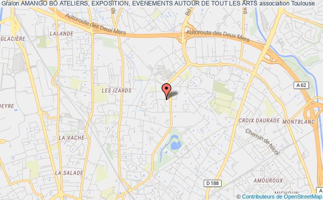 plan association Amango BÔ Ateliers, Exposition, Evenements Autour De Tout Les Arts Toulouse