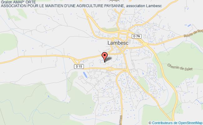plan association Amap' Orte 
Association Pour Le Maintien D'une Agriculture Paysanne, Lambesc
