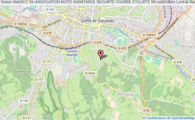plan association Amascc 39 (association Moto Assistance Securite Course Cycliste 39) Lons-le-Saunier