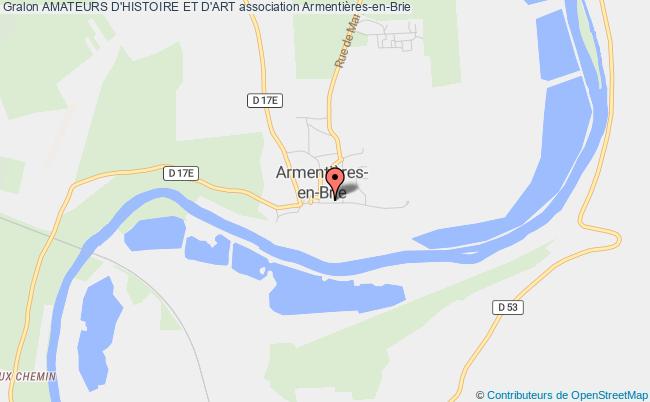 plan association Amateurs D'histoire Et D'art Armentières-en-Brie