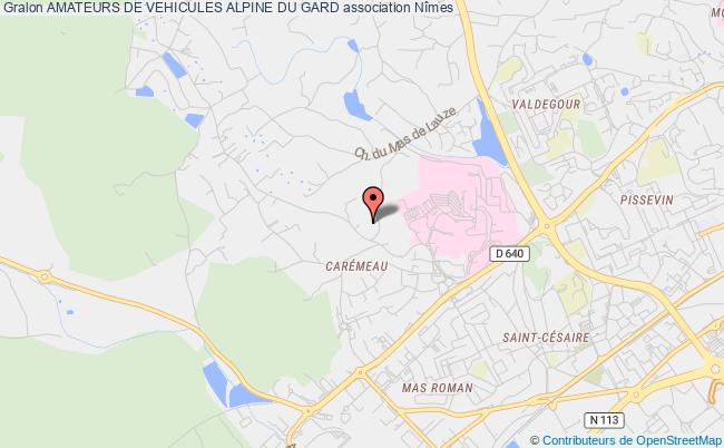 plan association Amateurs De Vehicules Alpine Du Gard Nîmes