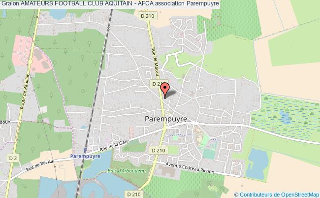 plan association Amateurs Football Club Aquitain - Afca Parempuyre