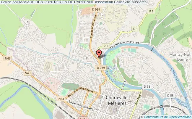 plan association Ambassade Des Confreries De L'ardenne Charleville-Mézières