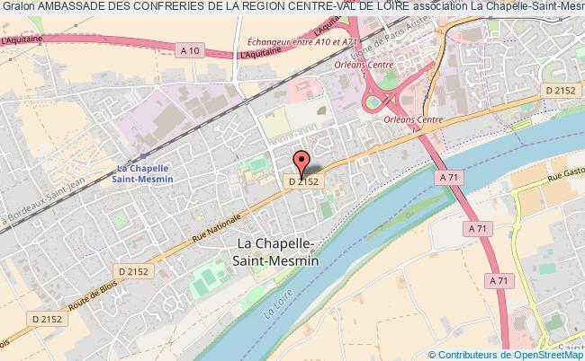 plan association Ambassade Des Confreries De La Region Centre-val De Loire La Chapelle-Saint-Mesmin