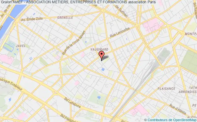 plan association Amef - Association Metiers, Entreprises Et Formations Paris