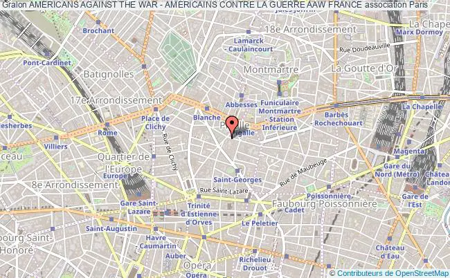 plan association Americans Against The War - Americains Contre La Guerre Aaw France Paris