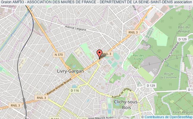plan association Amf93 - Association Des Maires De France - DÉpartement De La Seine-saint-denis Livry-Gargan
