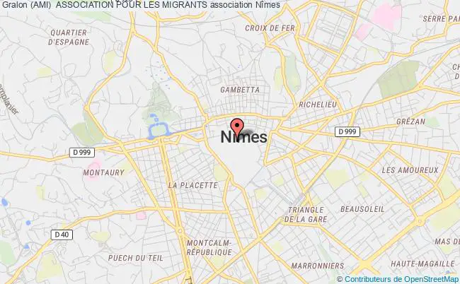 plan association (ami)  Association Pour Les Migrants Nîmes