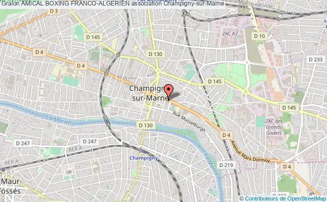 plan association Amical Boxing Franco-algerien Champigny-sur-Marne