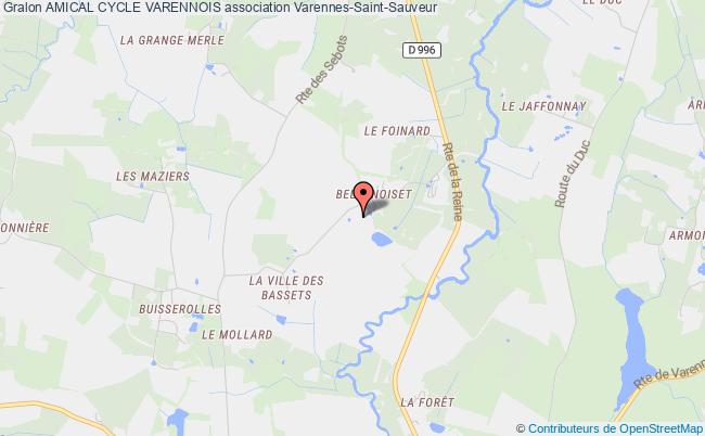 plan association Amical Cycle Varennois Varennes-Saint-Sauveur