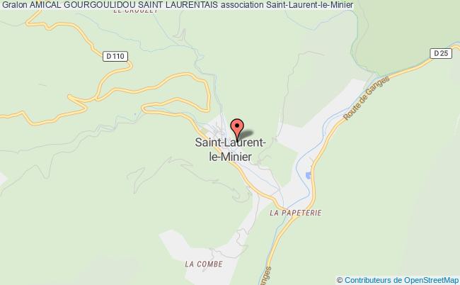 plan association Amical Gourgoulidou Saint Laurentais Saint-Laurent-le-Minier