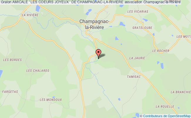 plan association Amicale ' Les Coeurs Joyeux ' De Champagnac-la-riviere Champagnac-la-Rivière