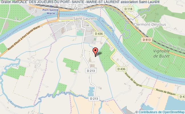 plan association Amicale  Des Joueurs Du Port- Sainte -marie-st Laurent Saint-Laurent