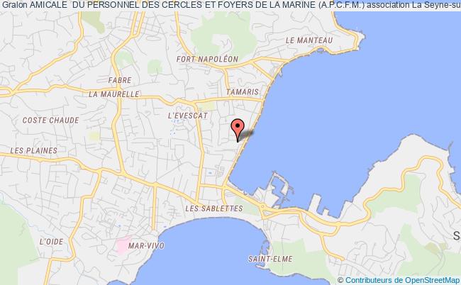 plan association Amicale  Du Personnel Des Cercles Et Foyers De La Marine (a.p.c.f.m.) Seyne-sur-Mer