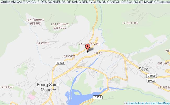 plan association Amicale Amicale Des Donneurs De Sang Benevoles Du Canton De Bourg St Maurice Bourg-Saint-Maurice