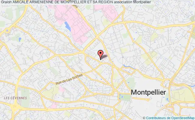 plan association Amicale Armenienne De Montpellier Et Sa Region Montpellier