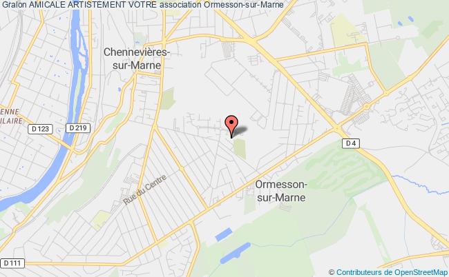 plan association Amicale Artistement Votre Ormesson-sur-Marne