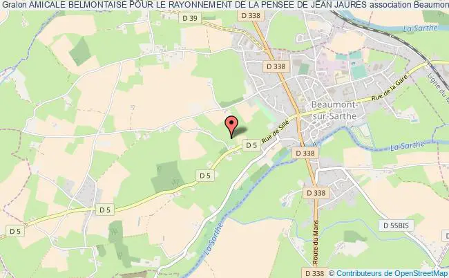 plan association Amicale Belmontaise Pour Le Rayonnement De La Pensee De Jean JaurÈs Beaumont-sur-Sarthe