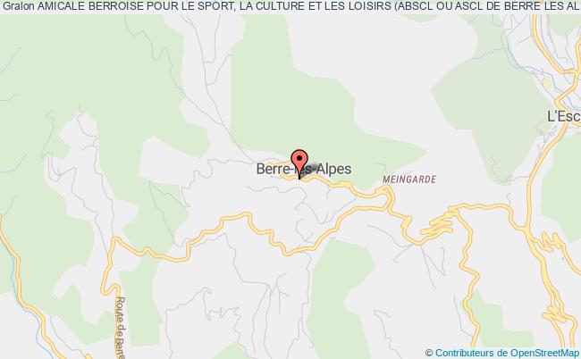 plan association Amicale Berroise Pour Le Sport, La Culture Et Les Loisirs (abscl Ou Ascl De Berre Les Alpes) Berre-les-Alpes