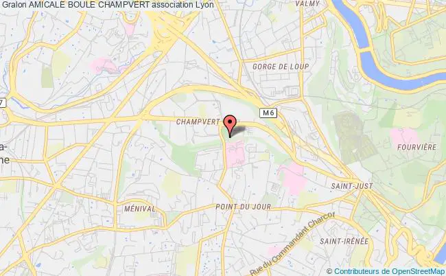 plan association Amicale Boule Champvert Lyon 5e Arrondissement