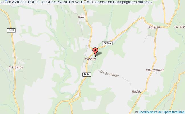plan association Amicale Boule De Champagne En Valromey Champagne-en-Valromey