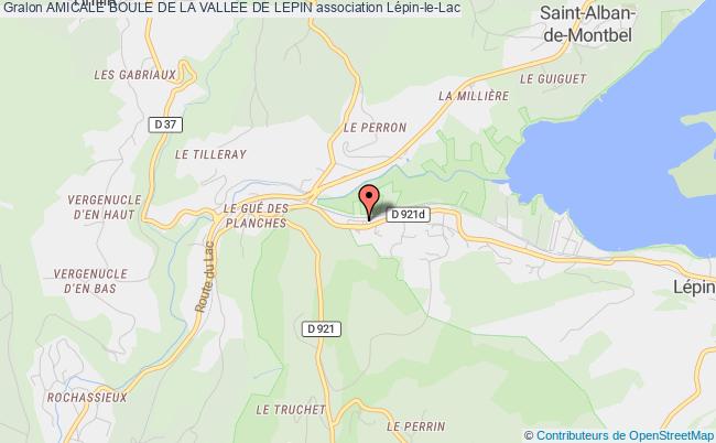 plan association Amicale Boule De La Vallee De Lepin Lépin-le-Lac