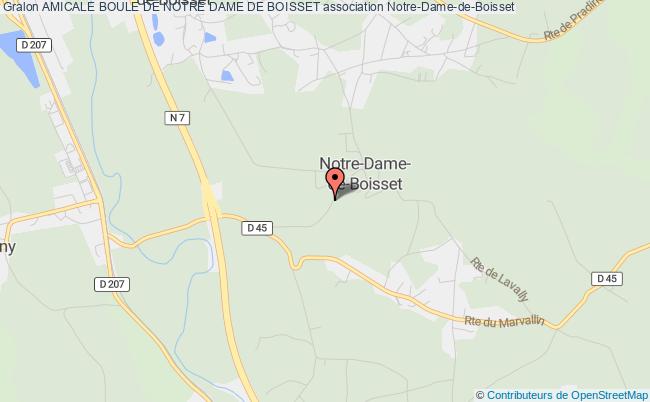 plan association Amicale Boule De Notre Dame De Boisset Notre-Dame-de-Boisset
