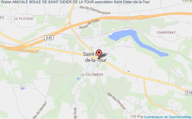 plan association Amicale Boule De Saint Didier De La Tour Saint-Didier-de-la-Tour