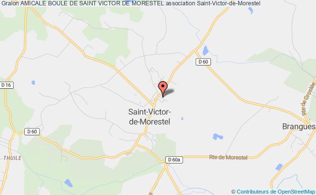 plan association Amicale Boule De Saint Victor De Morestel Saint-Victor-de-Morestel